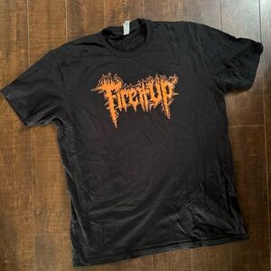 Black and Orange Band Tee XL